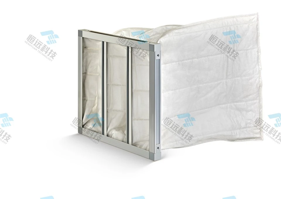 Bag Type Air Filter (Medium Efficiency F5-F8, Low Resistance & Large Air Volume, Reusable For HVAC Ventilation/Pharmaceutical/Electronics/Food Industries)