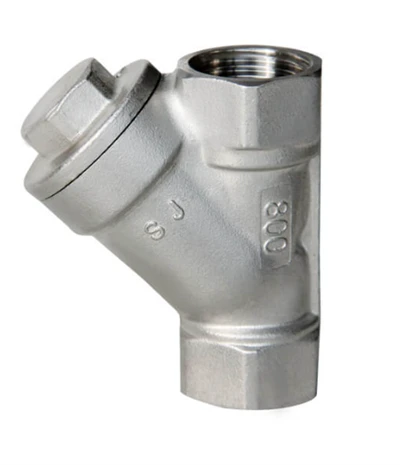 Stainless Steel Y-Strainer Threaded End Pipeline Filter For Water Oil Gas