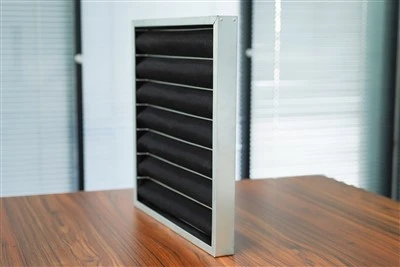 Synthetic Fiber High Dust Holding Capacity V Type Bank Honeycomb Activated Carbon Panel Air Filter