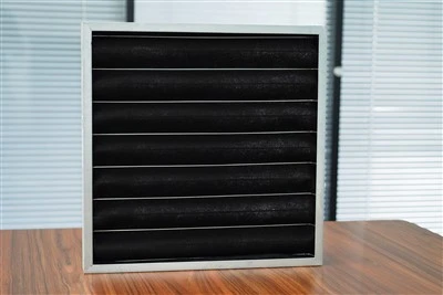 Synthetic Fiber High Dust Holding Capacity V Type Bank Honeycomb Activated Carbon Panel Air Filter