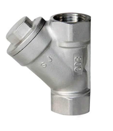 Stainless Steel Y-Strainer Threaded End Pipeline Filter For Water Oil Gas